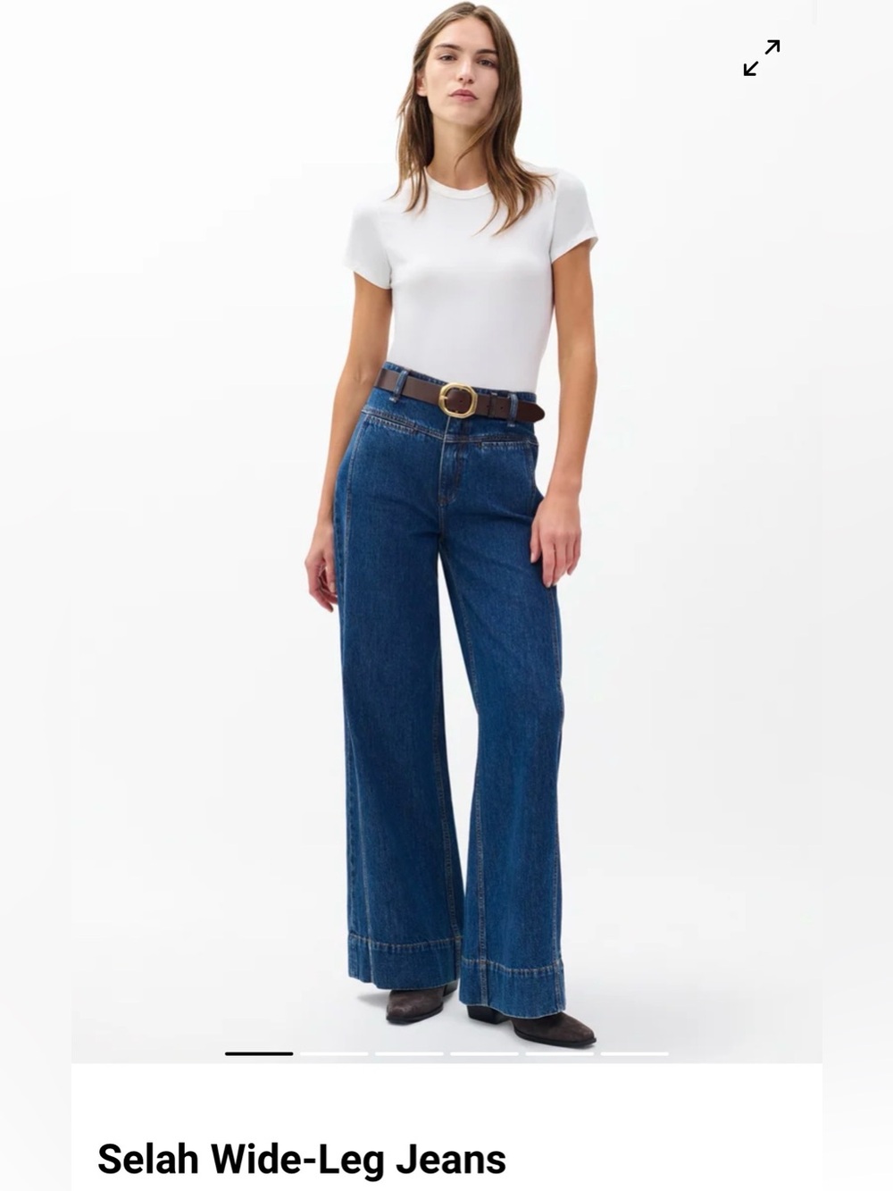 rag & bone NWT $298 Kenmore Selah HR Tailored Wide-Leg Jeans